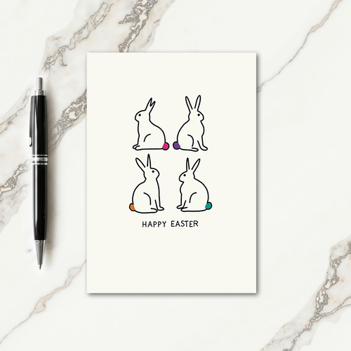 Easter Circle Tail Art Card
