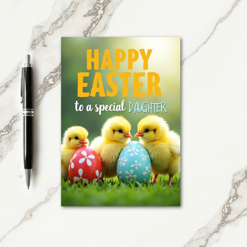 Easter Daughter Fowl Scene Card