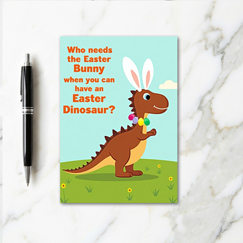 Easter Dinosaur Fun Time Card
