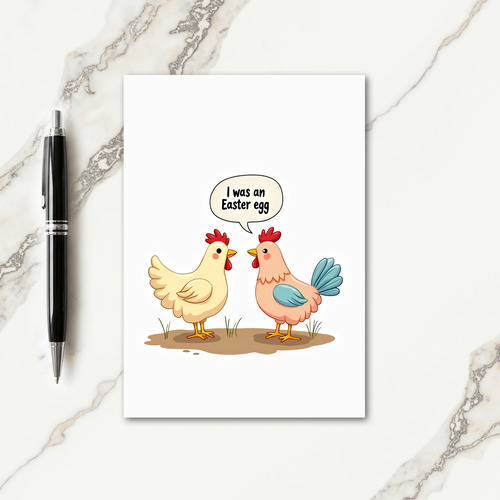 Easter Egg Funny Bird Card