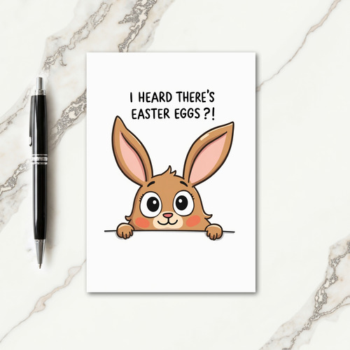 Easter Egg Hunt Rabbit Card