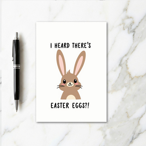 Easter Eggs Surprise Rabbit Card