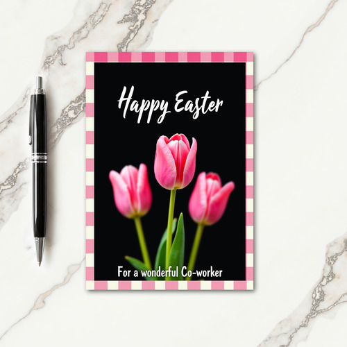 Easter Flowers For Coworker Card