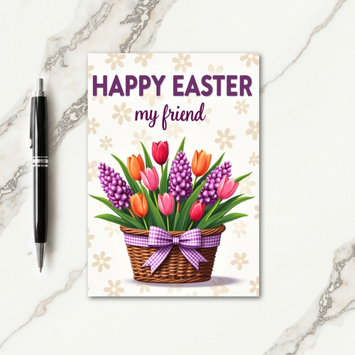Easter Flowers Friend Card