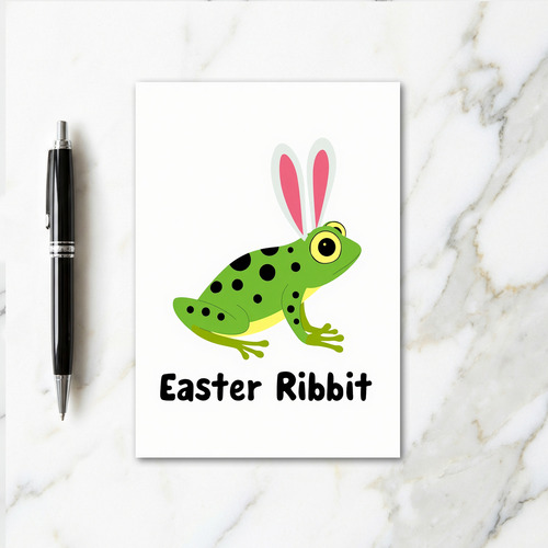 Easter Frog Fun Time Card