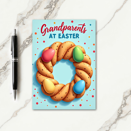 Easter Grandparents Wreath Card