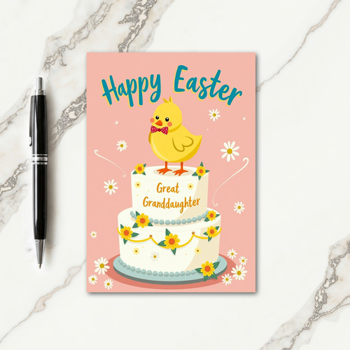 Easter Great Granddaughter Cake Card