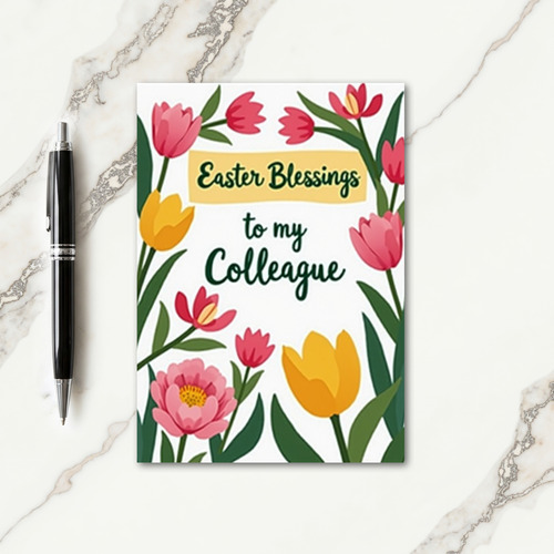 Easter Greetings Colleague Card