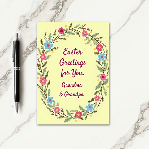 Easter Greetings Grandma Grandpa Card