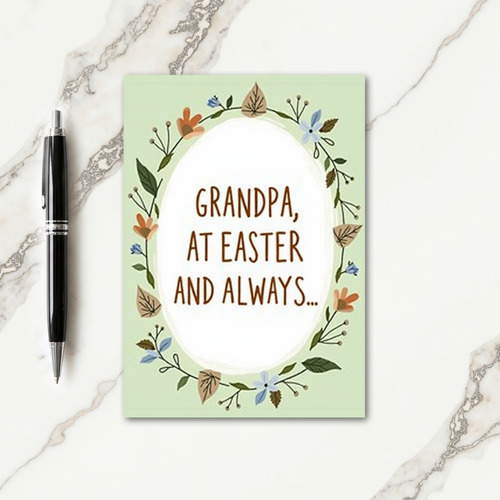 Easter Greetings Grandpa Card