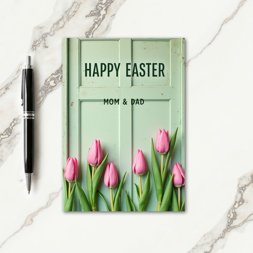 Easter Greetings Mom And Dad Card