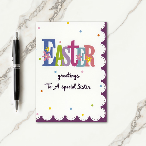 Easter Greetings Sister Card
