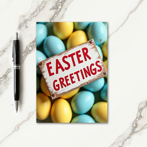 Easter Greetings Spring Celebration Card