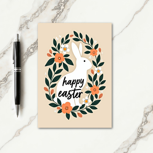 Easter Hare Wreath Art Card