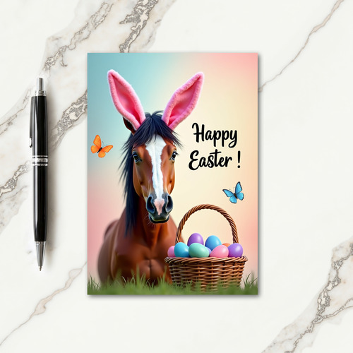 Easter Horse Springtime Fun Card