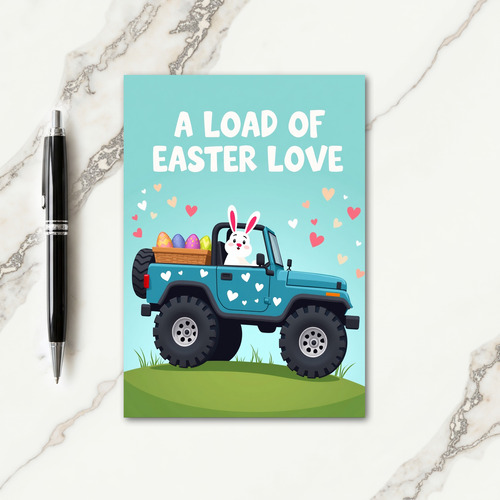 Easter Love Delivery Truck Card