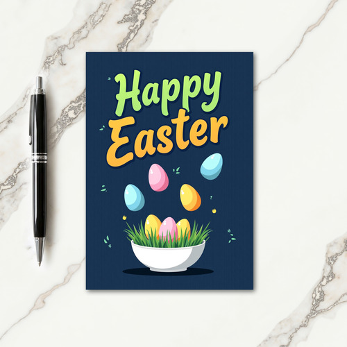 Easter Pastel Ovals Pattern Card
