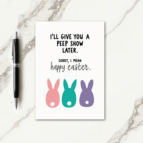 Easter Peep Show Funny Card