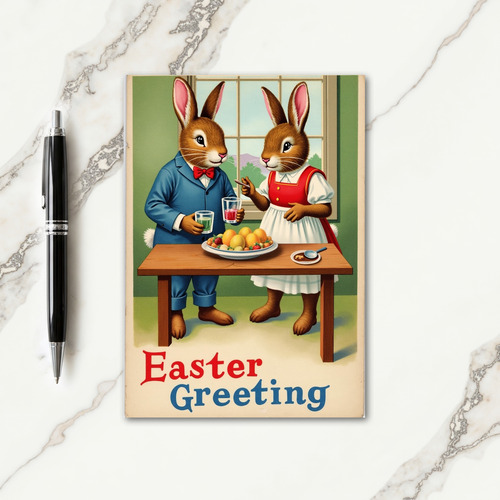 Easter Rabbit Pattern Card