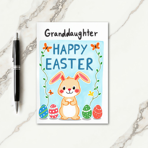 Easter Rabbit Polka Dot Card