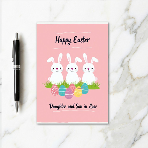 Easter Rabbits Daughter Son Card
