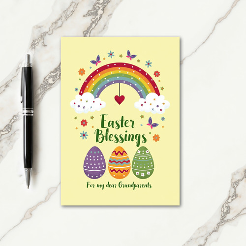 Easter Rainbow Grandparents Card
