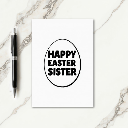 Easter Sister Ellipse Art Card