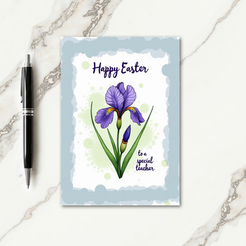 Easter Teacher Flower Card