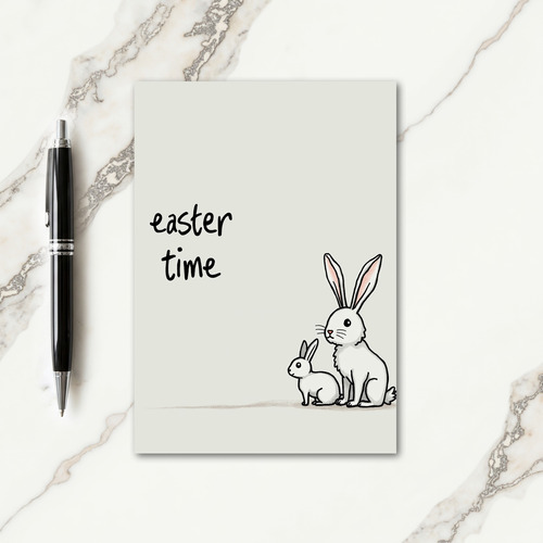 Easter Time Rabbit Art Card