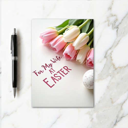 Easter Wife Floral Wishes Card