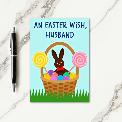 Easter Wish Husband Greeting Card