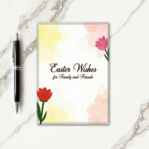 Easter Wishes Family Friends Card