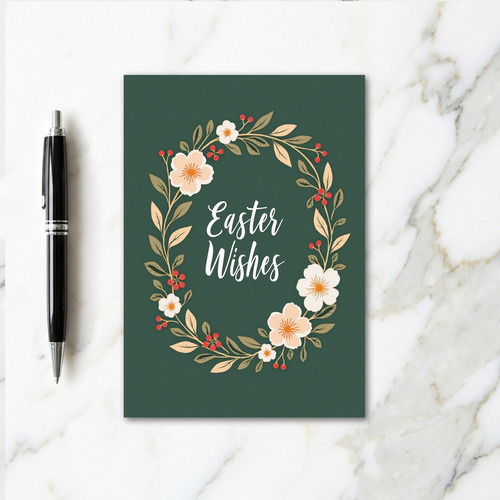 Easter Wishes Wreath Card