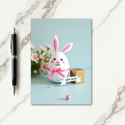 Egg With Ribbon Celebration Card