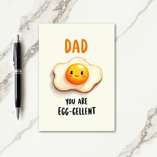 Eggcellent Fathers Day Art Card