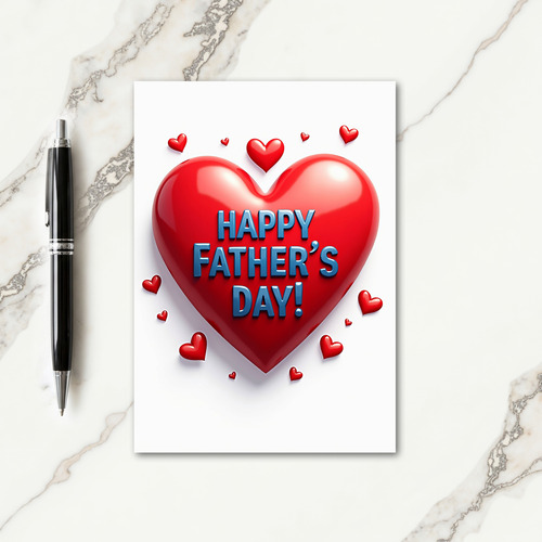 Electric Blue Fathers Day Card