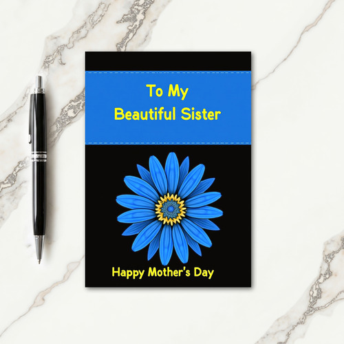 Electric Blue Mothers Day Card