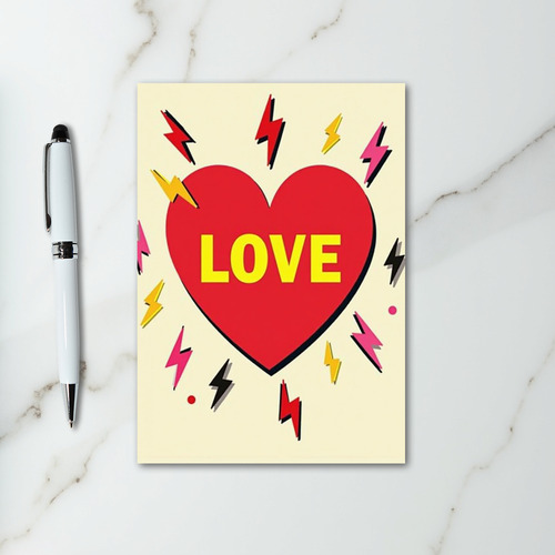Electric Love Heart Card