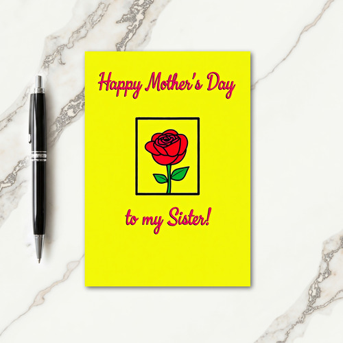 Electric Yellow Mothers Day Card