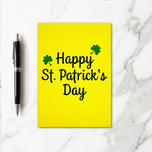 Electric Yellow St Patricks Card