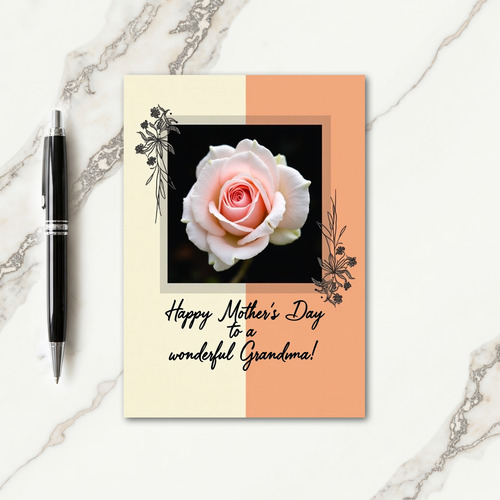 Elegant Apricot Mothers Card