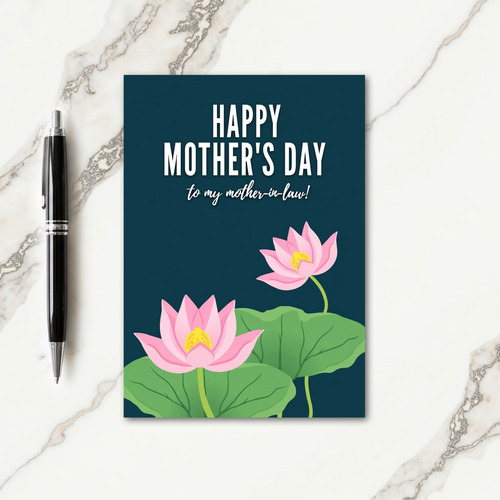 Elegant Aquatic Mothers Card