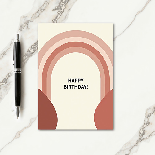 Elegant Arched Birthday Card