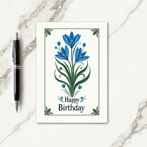 Elegant Art Nouveau Bloom Card