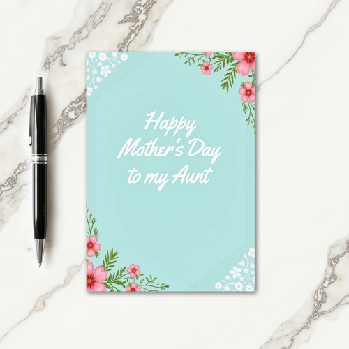 Elegant Aunt Mothers Day Card