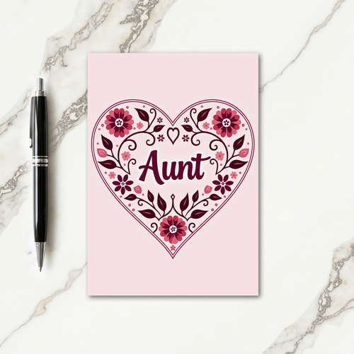 Elegant Aunts Day Love Card