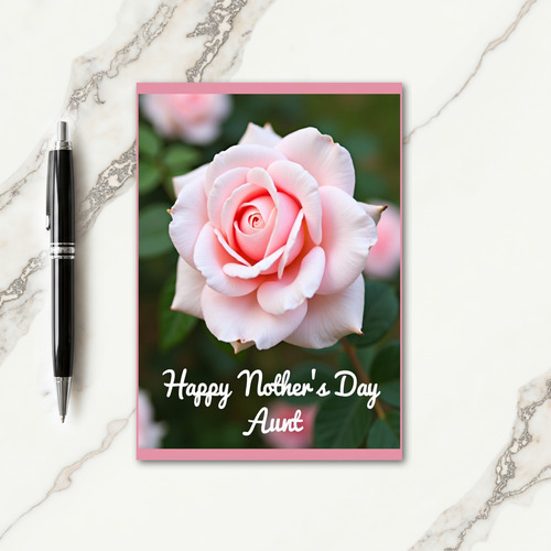 Elegant Aunts Day Rose Card