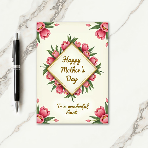 Elegant Aunts Mothers Day Card
