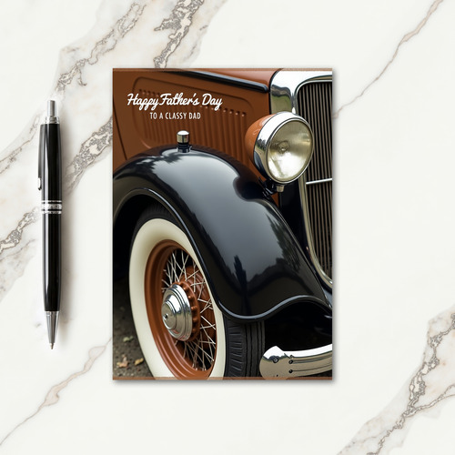 Elegant Auto Fathers Day Design Card