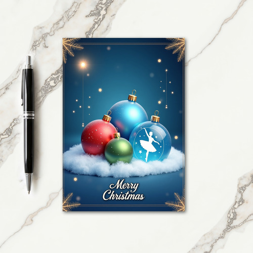 Elegant Ballet Christmas Card thumbnail